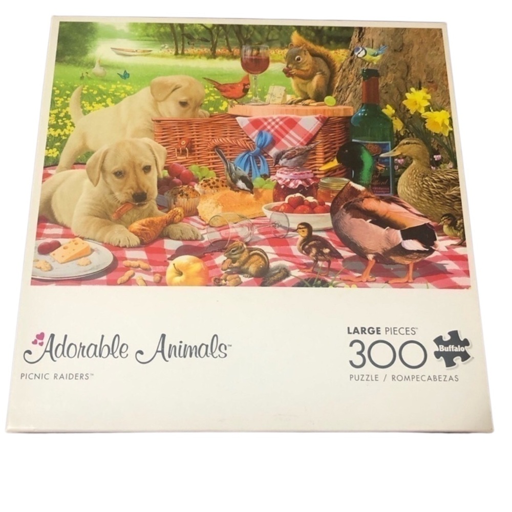 BUFFALO Picnic Raiders Adorable Animals‎ 300 complete puzzles good condition